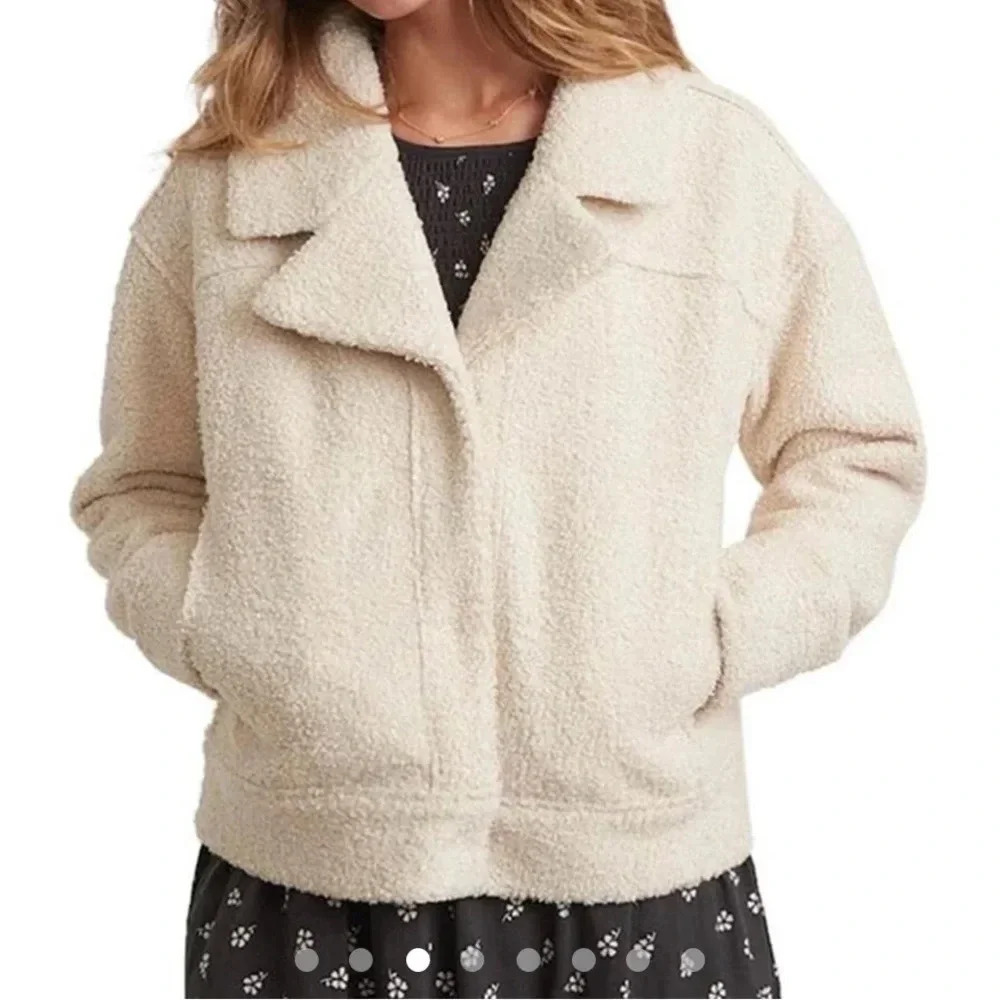 NWOT Marine Layer Quebec Sherpa Jacket in Antique White Beige
